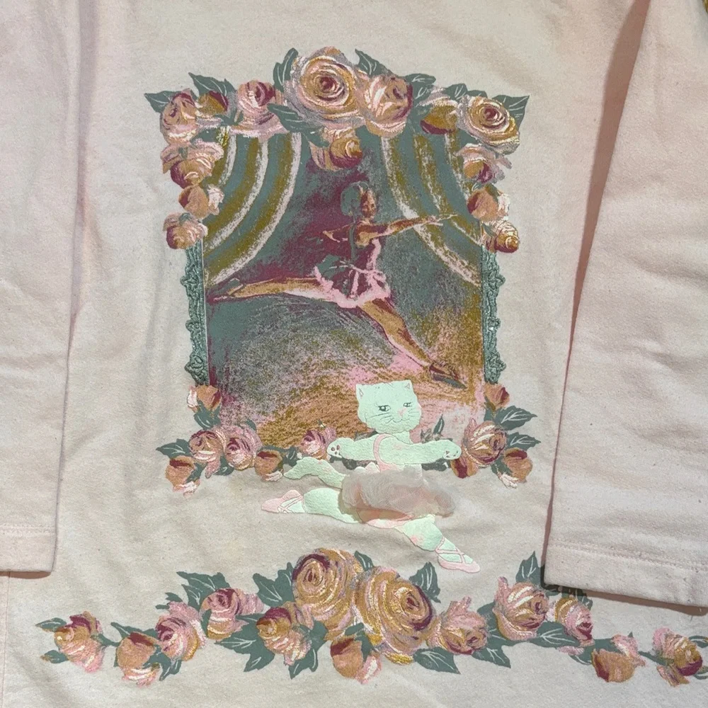 Vintage 1990s Spumoni Ballet Kitty Sweatshirt‎
